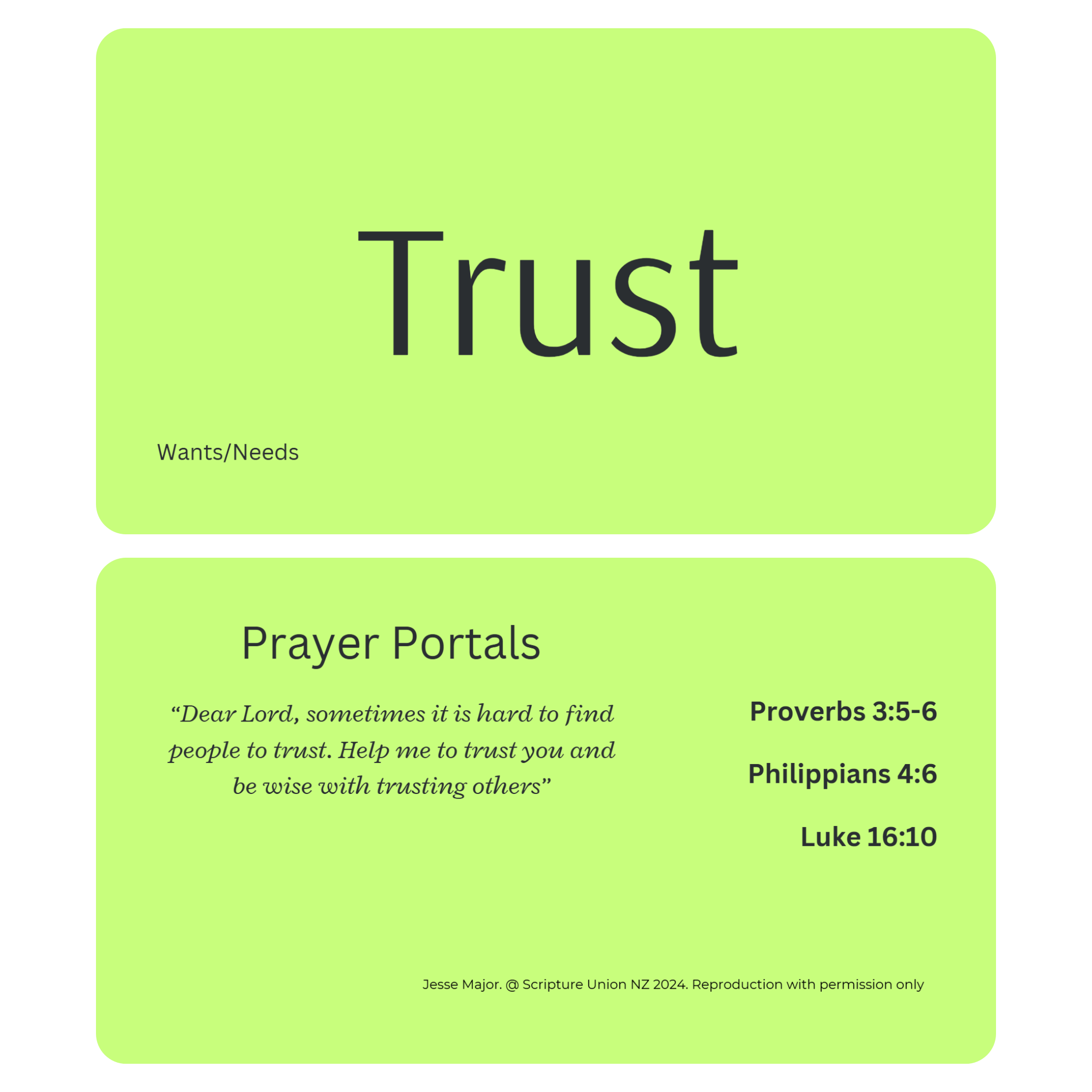 Prayer Cards Full Set